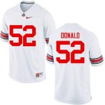 NCAA Ohio State Buckeyes Men's #52 Noah Donald White Nike Football College Jersey IEL0645XW